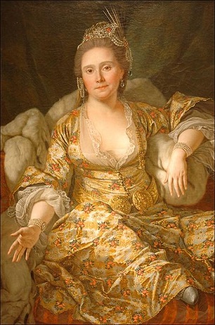 Annette Comtesse de Vergennes in Oriental Costume ca. 1766 by Antoine de Favray 1706-1792   